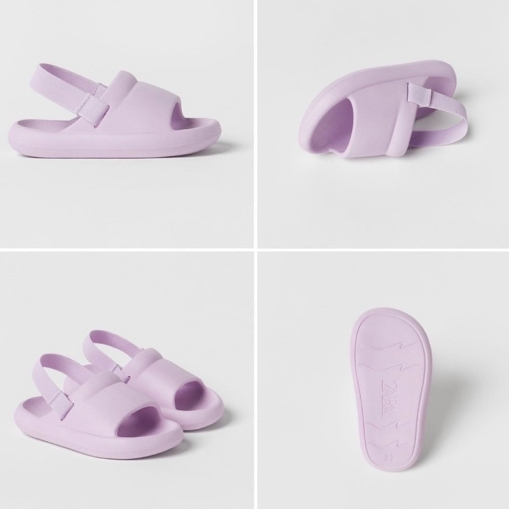 ZARA RUBBER SLINGBACK SANDALS